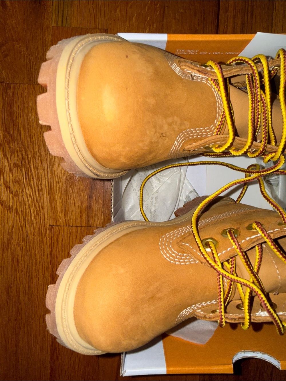 Timberland Kids Tan and Dark Brown Lace-Up Boots - Picture 2 of 4